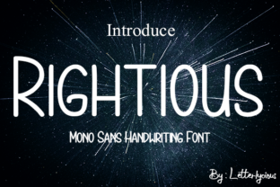 Rightious: A Font That Speaks with Grace and Elegance